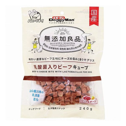 【6個セット】 ドギーマン 無添加良品 乳酸菌入りビーフキューブ 240g x6