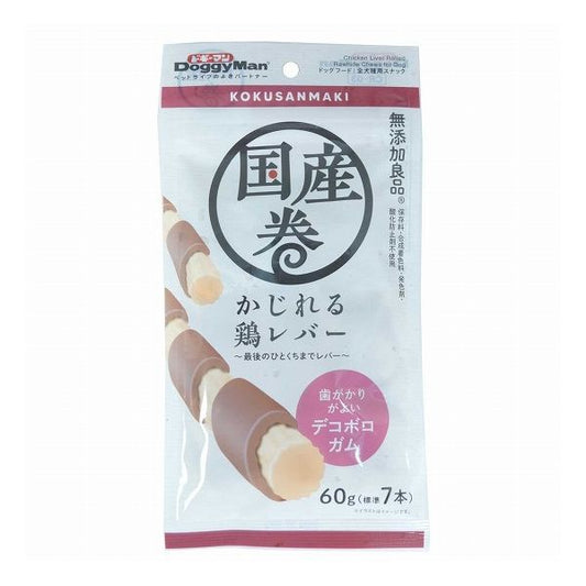 【12個セット】 ドギーマン 国産巻 かじれる鶏レバー 60g(標準7本) x12