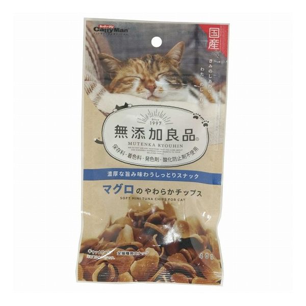 【36個セット】 キャティーマン 無添加良品 マグロのやわらかチップス 40g x36