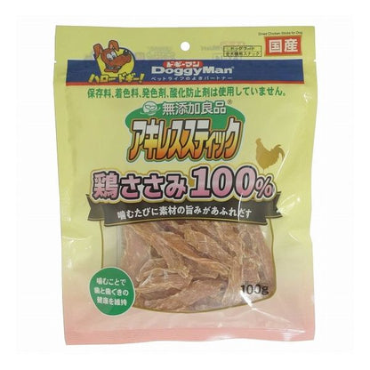 【16個セット】 ドギーマン 無添加良品 アキレススティック 鶏ささみ100%100g x16