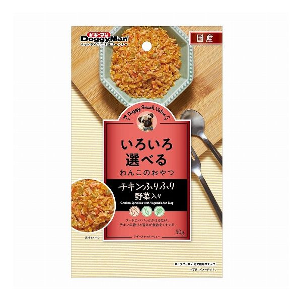 【12個セット】 ドギーマン ドギースナックバリュー チキンふりふり 野菜入り 50g x12