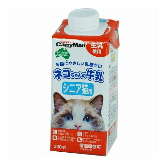 【24個セット】 キャティーマン ネコちゃんの牛乳 シニア猫用 200ml x24