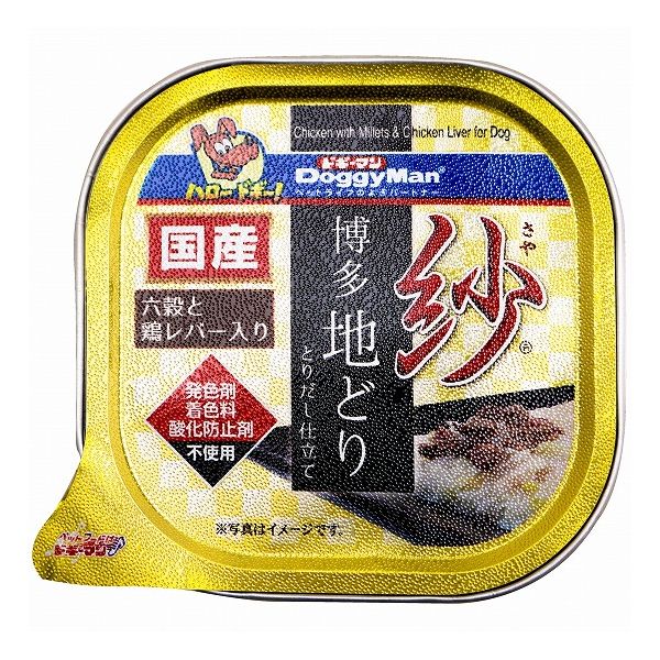 【12個セット】 ドギーマン 紗 博多地どり 六穀と鶏レバー入 100g x12