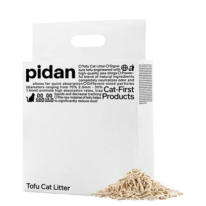 PIDAN 猫砂 おから ミックス 2.4kg 固まる 流せる トイレに流せる 燃やせる 燃えるゴミ 消臭 抗菌 猫トイレ 猫用トイレ トイレ砂 ピダン