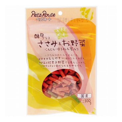 【12個セット】 ペッツルート 素材メモ ささみとお野菜 100g x12