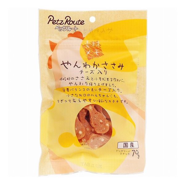 【12個セット】 ペッツルート 素材メモ やんわかささみ チーズ入り 70g x12