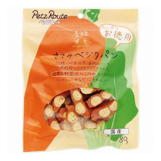 【36個セット】 ペッツルート 素材メモ ささみベジタパン お徳用 80g x36