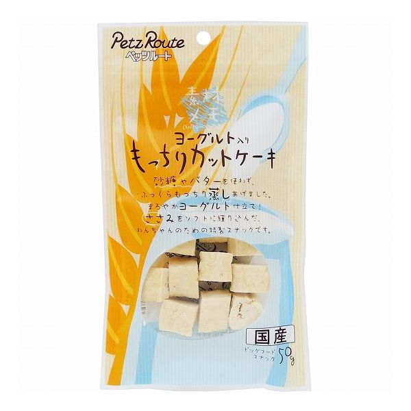 【12個セット】 ペッツルート 素材メモ ヨーグルト入り もっちりカットケーキ 50g x12