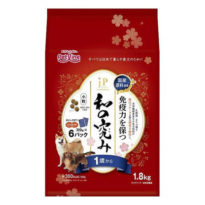 【2個セット】 ペットライン JPスタイル和の究み 小粒 1歳から 1.8kg (300g×6)