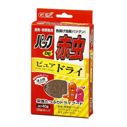 ジェックス パックDEフレーク 赤虫ピュアドライ 40g