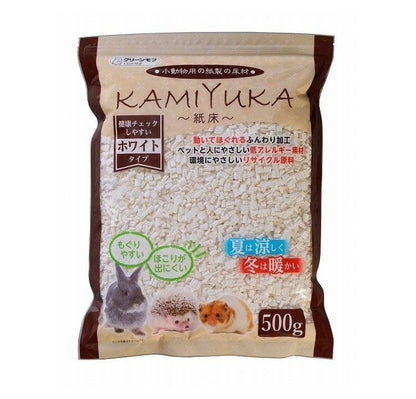 【12個セット】 シーズイシハラ クリーンモフ KAMIYUKA ホワイト 500g x12 6kg 小動物用 床材 紙床 かみゆか 日本製 国産 うさぎ ハムスター ケージ ゲージ おうち 床 紙製床材