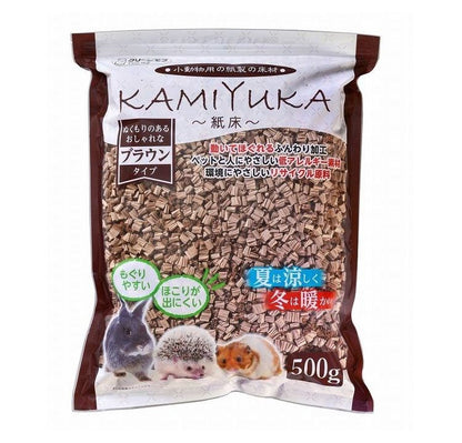 【6個セット】 シーズイシハラ クリーンモフ KAMIYUKA ブラウン 500g x6 3kg 小動物用 床材 紙床 かみゆか 日本製 国産 うさぎ ハムスター ケージ ゲージ おうち 床 紙製床材