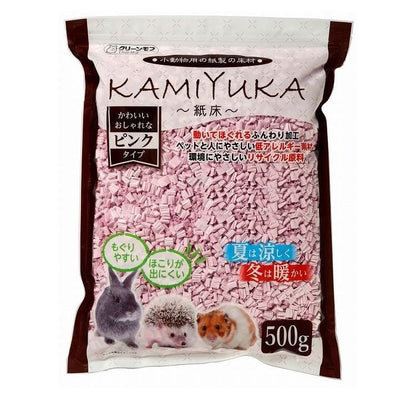 【6個セット】 シーズイシハラ クリーンモフ KAMIYUKA ピンク 500g x6 3kg 小動物用 床材 紙床 かみゆか 日本製 国産 うさぎ ハムスター ケージ ゲージ おうち 床 紙製床材