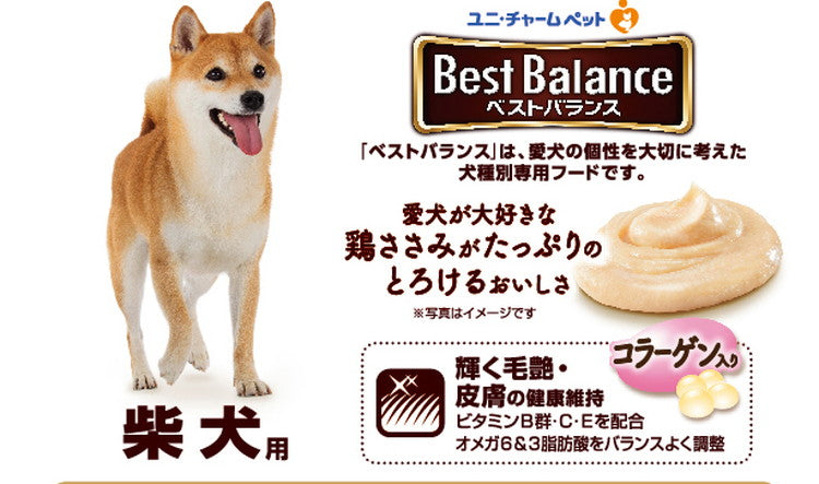 【12個セット】 ユニチャーム ベストバランスおやつ 柴犬用 鶏ささみ入り 15g×4本