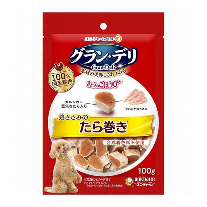 【12個セット】 ユニチャーム グラン・デリ きょうのごほうび 鶏ささみのたら巻き 100g