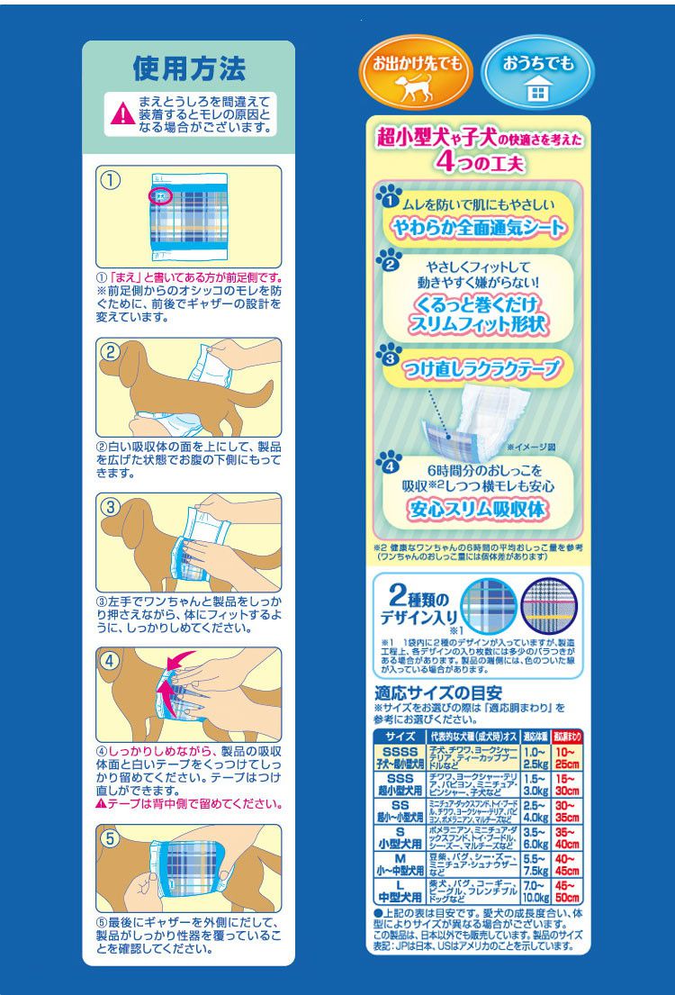 【12個セット】 ユニチャーム マナーウェア 男の子用SSSSサイズ 2種のデザインパック 4枚入