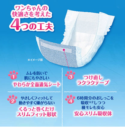 【2個セット】 マナーウェア 男の子用 SSS モカストライプ・ライトブルージーンズ 52枚 超小型犬用 犬用おむつ マナーおむつ ペット用 まとめ売り セット売り まとめ買い