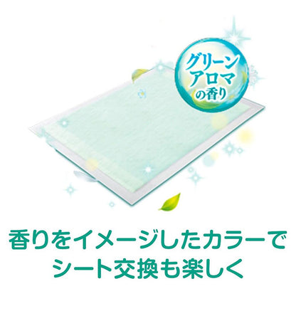 【4個セット】 ユニチャーム デオシート 消臭フレグランス グリーンアロマの香り ペットシーツ ペットシート トイレシーツ シーツ シート マット トイレ 消臭 犬用 猫用 ペット用 ユニ・チャーム