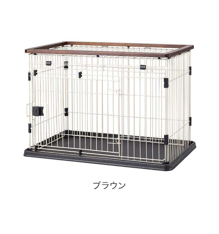 犬用 ケージ サークル スライドドア 大型ドア 掃除しやすい 木製 屋根付き 犬用ケージ ゲージ ハウス 横開き スライド 木目 木目調 小型 コンパクト ウッドワン スライドドアサークル ボンビアルコン