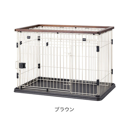 犬用 ケージ サークル スライドドア 大型ドア 掃除しやすい 木製 屋根付き 犬用ケージ ゲージ ハウス 横開き スライド 木目 木目調 小型 コンパクト ウッドワン スライドドアサークル ボンビアルコン
