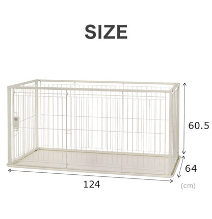 リッチェル 犬用 サークル ケージ 屋根面付き 120×60cm 高さ60cm シンプル インテリアペットサークル 120-60 大型 大きい 犬用サークル ゲージ ペットケージ ハウス 屋根 屋根あり 犬 ペット用