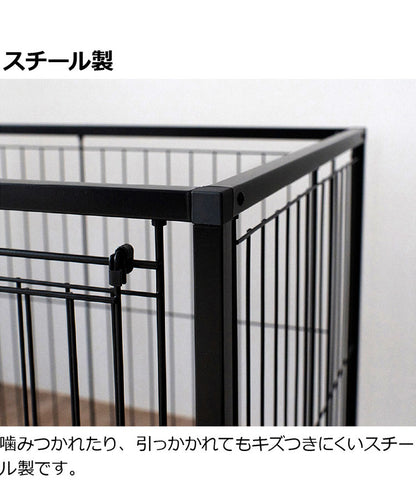 リッチェル 犬用 サークル ケージ 屋根面付き 120×60cm 高さ60cm シンプル インテリアペットサークル 120-60 大型 大きい 犬用サークル ゲージ ペットケージ ハウス 屋根 屋根あり 犬 ペット用