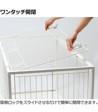 リッチェル 犬用 サークル ケージ 屋根面付き 120×60cm 高さ60cm シンプル インテリアペットサークル 120-60 大型 大きい 犬用サークル ゲージ ペットケージ ハウス 屋根 屋根あり 犬 ペット用