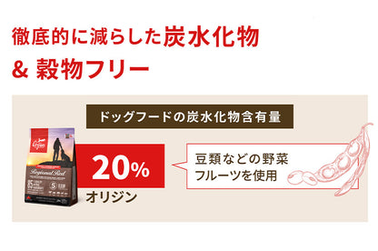 【2個セット】 オリジン レジオナルレッド ドッグ 2kg x2 4kg ドライフード ドッグフード 犬用 フード ORIJIN