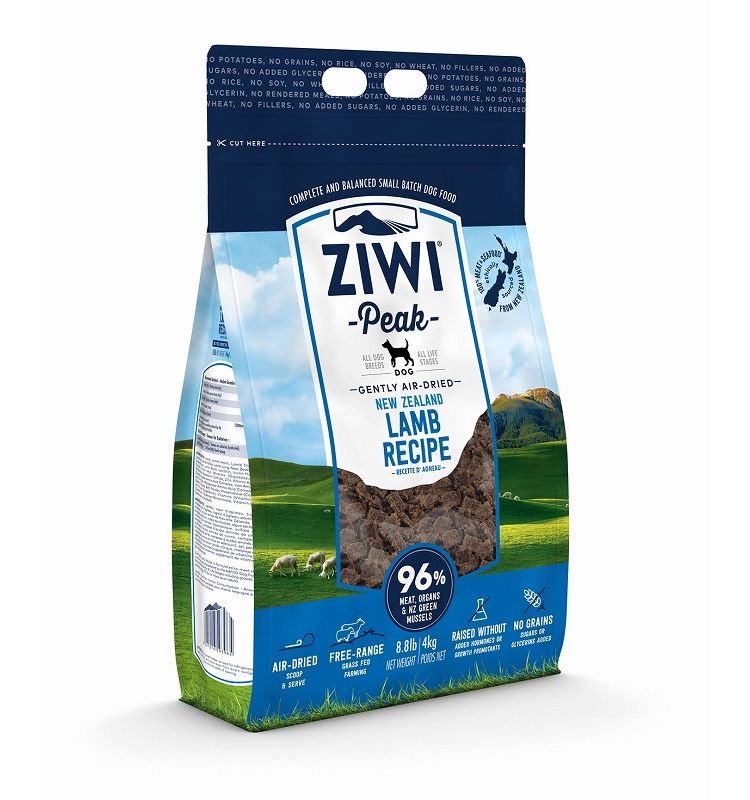 ジウィピーク エアドライ ドッグフード ラム 4kg ZIWI PEAK 犬用 ドッグ 主食 フード 羊肉