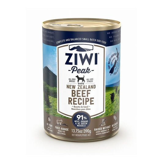 ジウィピーク ドッグ缶 グラスフェッドビーフ 390g ZIWI PEAK 犬用 ドッグ 主食 フード 牛肉