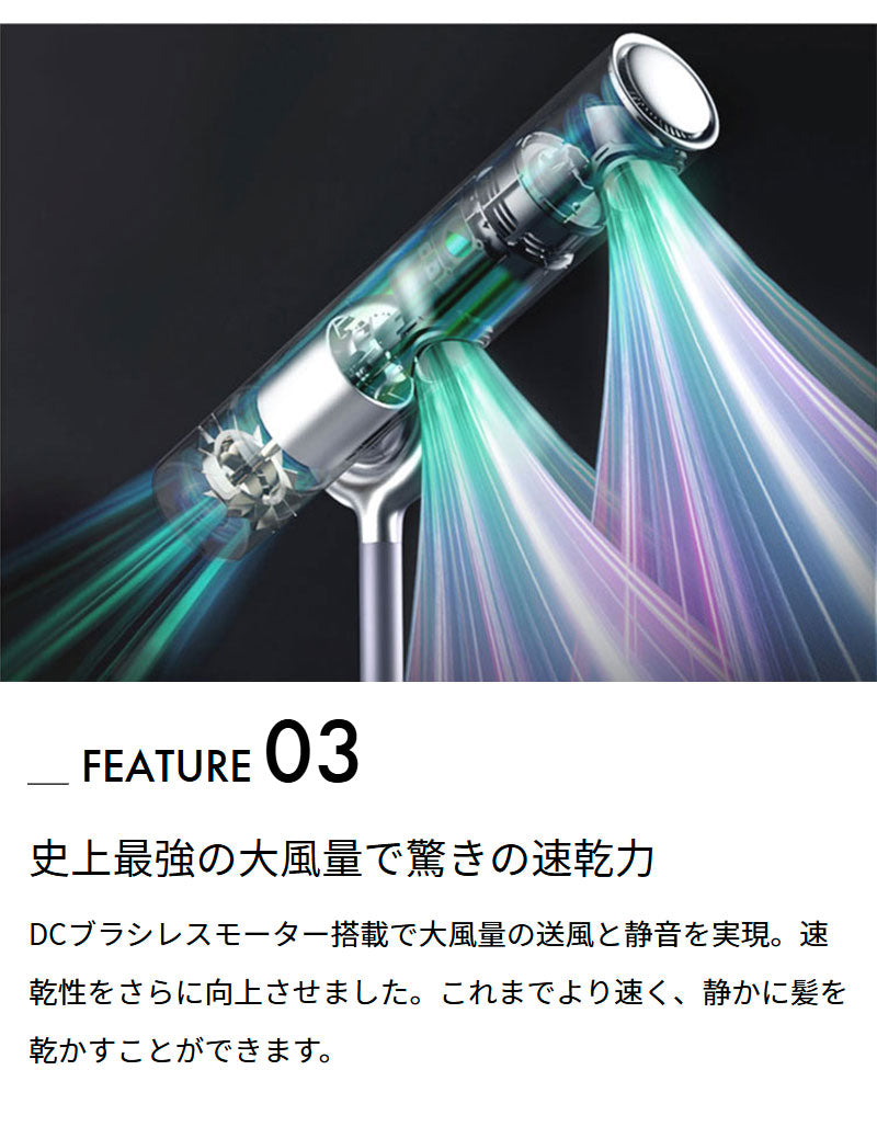 ハンズフリースタンドヘアドライヤー BISARA PRO(ビサラ プロ) BSR003WH 左右自動首振り マイナスイオン 大風量 静音 吹き出し口2カ所 速乾 風量切替 温度切替 高さ調節 角度調節 リモコン
