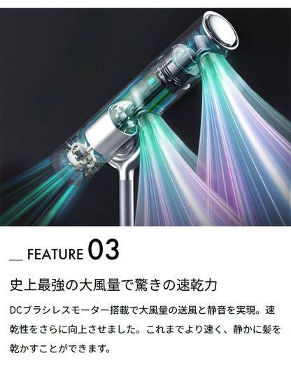 ハンズフリースタンドヘアドライヤー BISARA PRO(ビサラ プロ) BSR003WH 左右自動首振り マイナスイオン 大風量 静音 吹き出し口2カ所 速乾 風量切替 温度切替 高さ調節 角度調節 リモコン